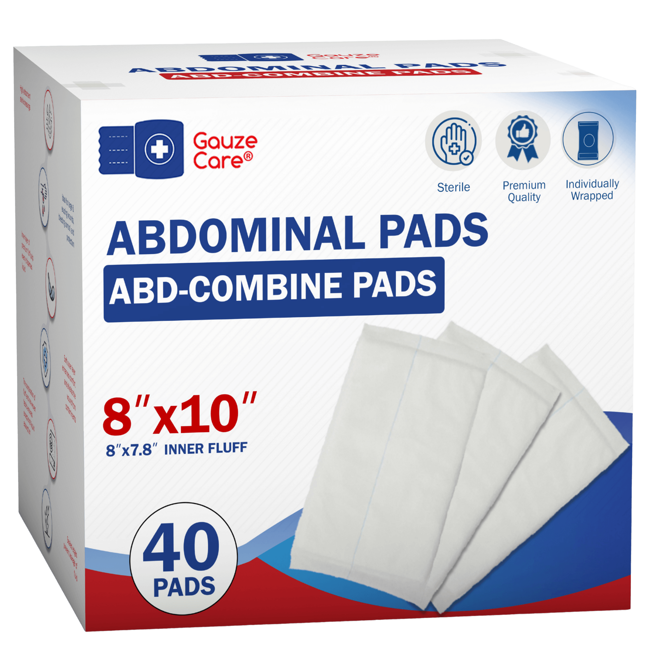 GauzeCare Abdominal Pads 8" x 10"